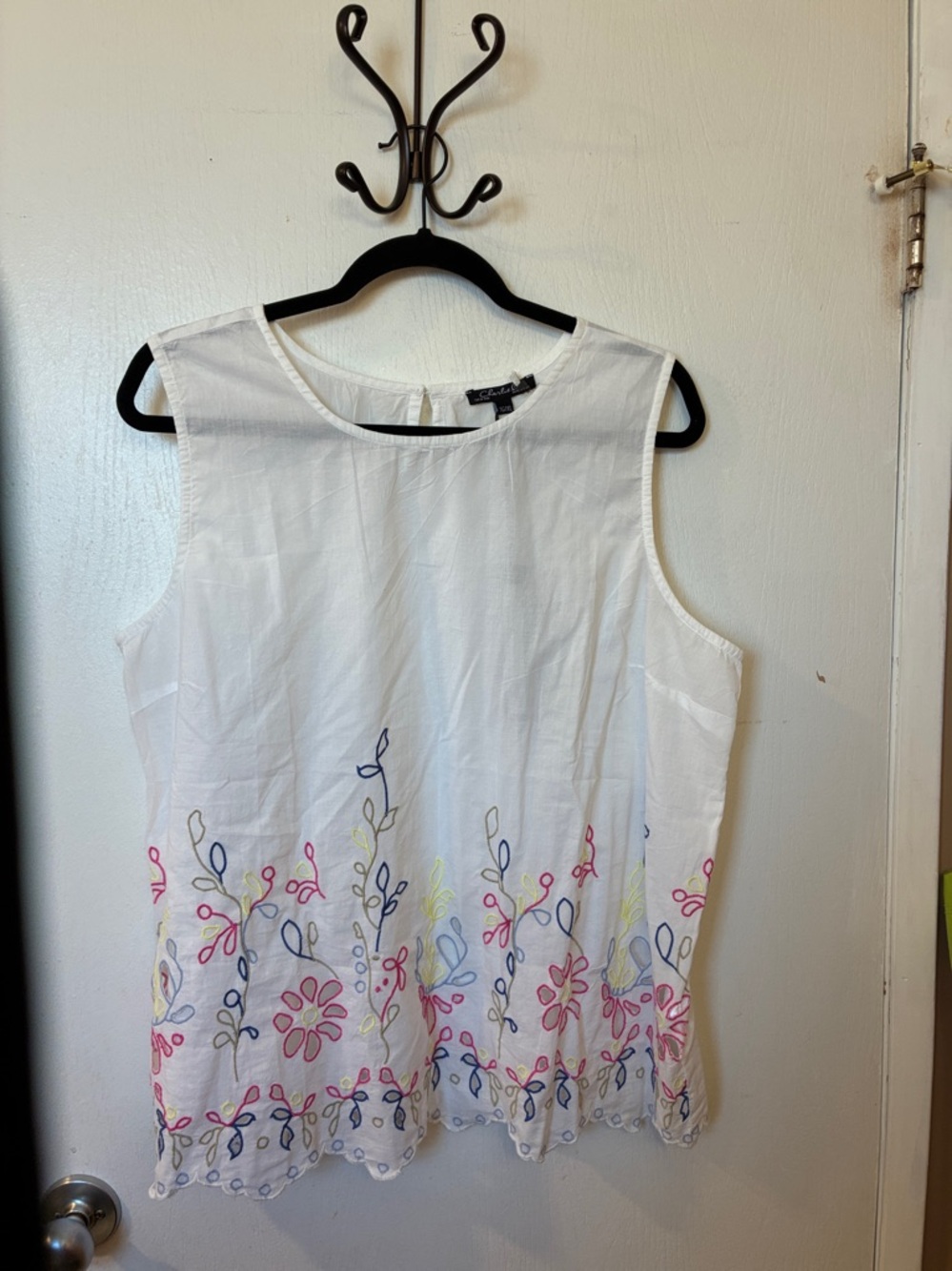 Charlie B Boho Sleeveless Cotton Top US XL